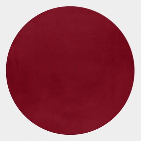 Przejdź do produktu Dywan pluszowy Pouffy czerwony koło 120 cm x 120 cm