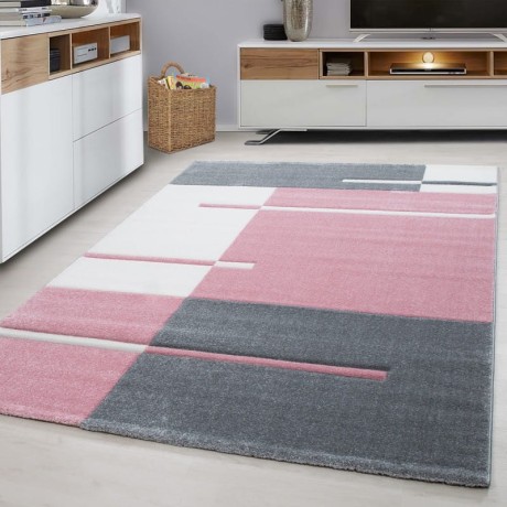 Przejdź do produktu Dywan nowoczesny Hawaii 3D szaro-kremowo-różowy 160 cm x 230 cm 
