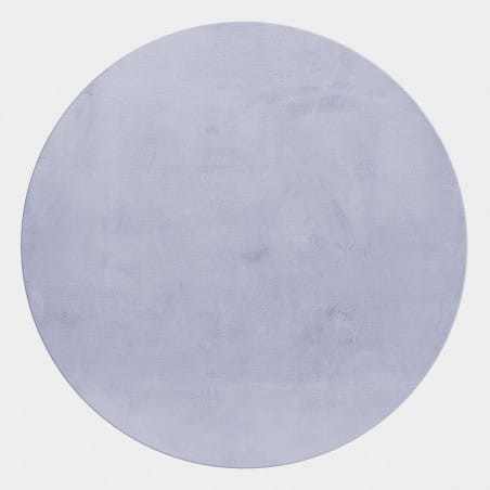 Przejdź do produktu Dywan pluszowy Pouffy srebrny koło 200 cm x 200 cm