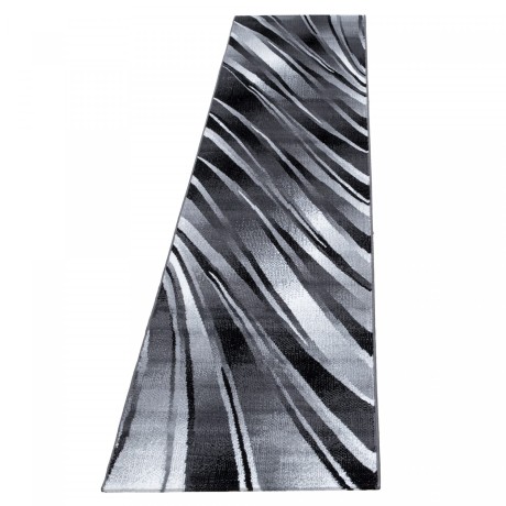 Przejdź do produktu Dywan nowoczesny Parma Linie szaro-czarny 80 cm x 300 cm
