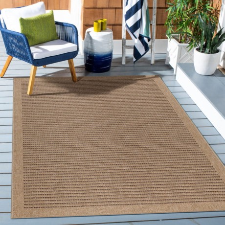 Przejdź do produktu Dywan uniwersalny Pasy beżowo-antracytowy 120 cm x 170 cm  