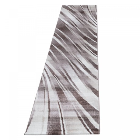 Przejdź do produktu Dywan nowoczesny Parma Linie brązowy 80 cm x 300 cm 