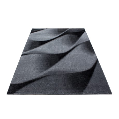 Przejdź do produktu Dywan nowoczesny Parma Fale szaro-czarny 160 cm x 230 cm 