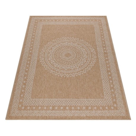 Przejdź do produktu Dywan zewnętrzny Dhaka Rozeta beżowy 140 cm x 200 cm