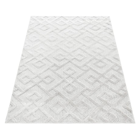 Przejdź do produktu Dywan nowoczesny Pisa 3D Mozaika kremowy 80 cm x 150 cm 