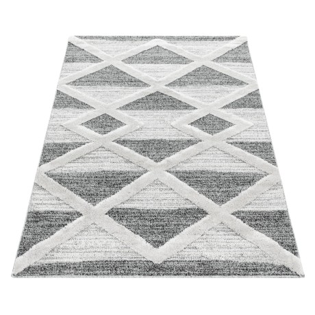 Przejdź do produktu Dywan nowoczesny Pisa 3D Geometria kremowo-szary 140 cm x 200 cm