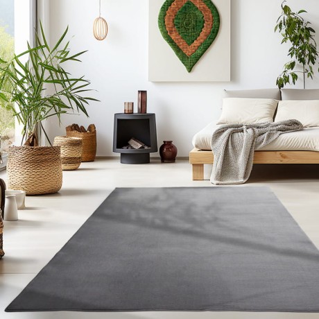 Przejdź do produktu Dywan pluszowy Sky szary antypoślizgowy do prania 240 cm x 340 cm 