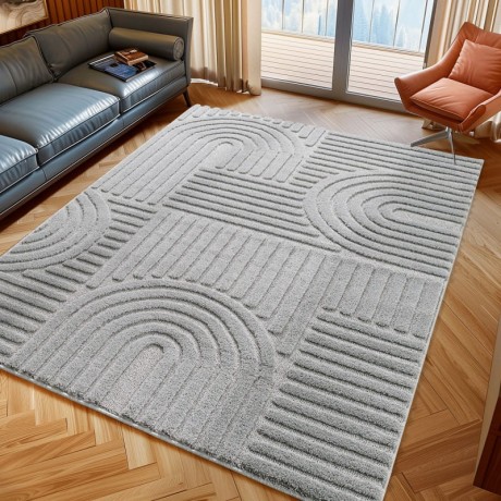 Przejdź do produktu Dywan nowoczesny 3D Art szary 120 cm x 170 cm 