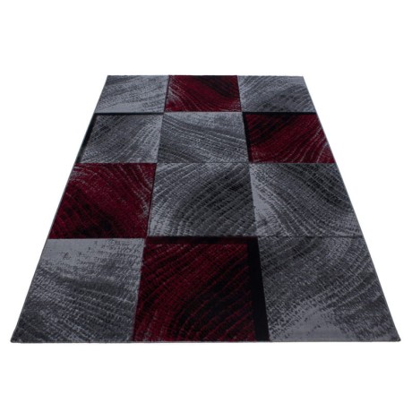 Przejdź do produktu Dywan nowoczesny Plus Kwadraty szaro-czerwony 280 cm x 370 cm 