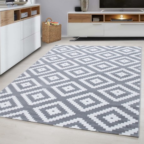 Przejdź do produktu Dywan nowoczesny Plus Kwadraty szaro-kremowy 240 cm x 340 cm