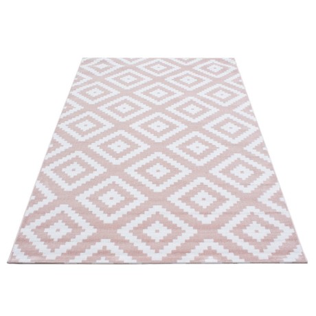Przejdź do produktu Dywan nowoczesny Plus Kwadraty różowo-kremowy 240 cm x 340 cm
