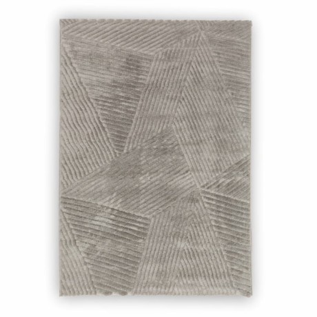 Przejdź do produktu Dywan nowoczesny 3D Lily wielokąty szary 160 cm x 230 cm 