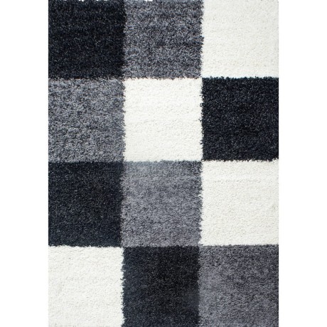 Przejdź do produktu Dywan shaggy Life czarny, szary, kremowy 120 cm x 170 cm  