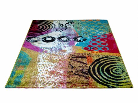 Przejdź do produktu Dywan nowoczesny Folk koła wielokolorowy 200 cm x 290 cm  