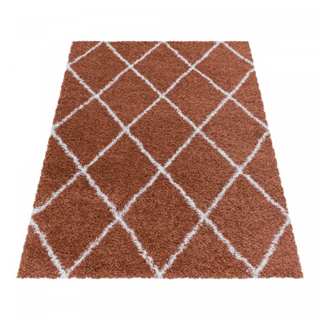 Przejdź do produktu Dywan shaggy Alvor Romby ceglany 160 cm x 230 cm