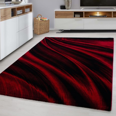 Przejdź do produktu Dywan nowoczesny Miami fale czerwono-czarne 240 cm x 340 cm