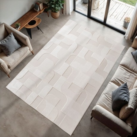 Przejdź do produktu Dywan zewnętrzny 3D Doha  kremowy 140 cm x 200 cm 