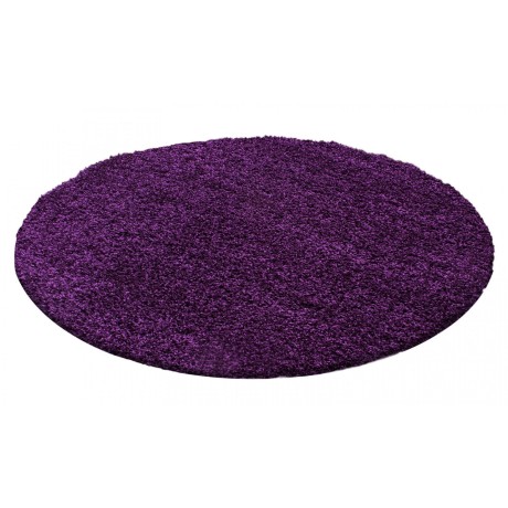 Przejdź do produktu Dywan shaggy jednokolorowy fioletowy koło 200 cm x 200 cm
