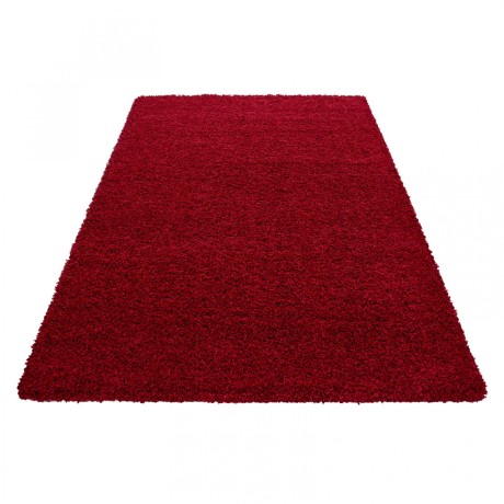 Przejdź do produktu Dywan shaggy jednokolorowy czerwony 140 cm x 200 cm