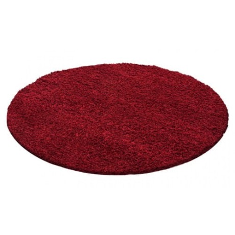 Przejdź do produktu Dywan shaggy jednokolorowy czerwony koło 160 cm x 160 cm 