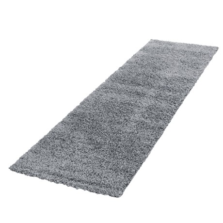 Przejdź do produktu Dywan shaggy jednokolorowy jasny szary 80 cm x 250 cm