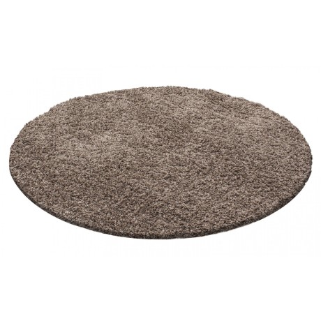 Przejdź do produktu Dywan shaggy jednokolorowy cappuccino koło 120 cm x 120 cm