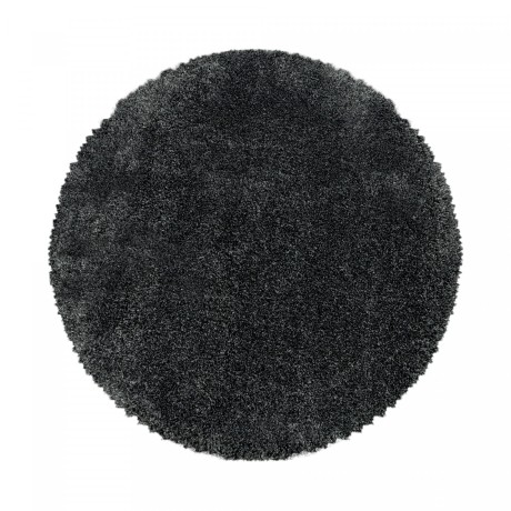 Przejdź do produktu Dywan shaggy Fluffy Super Soft  ciemny szary koło 120 cm x 120 cm