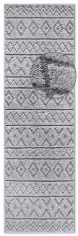 Przejdź do produktu Dywan nowoczesny 3D Elle Collection Gallery Boho szary 80 cm x 240 cm 