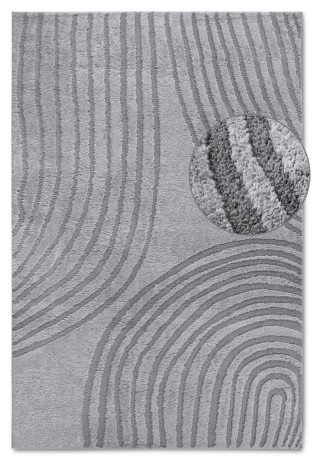 Przejdź do produktu Dywan nowoczesny 3D Elle Collection Gallery Geometria szary 80 cm x 120 cm