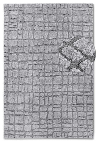 Przejdź do produktu Dywan nowoczesny 3D Elle Collection Gallery Cegiełki szary 200 cm x 280 cm 
