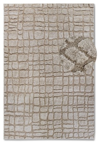 Przejdź do produktu Dywan nowoczesny 3D Elle Collection Gallery Cegiełki beżowy 200 cm x 280 cm