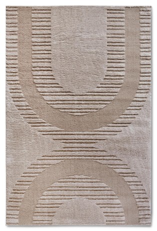 Przejdź do produktu Dywan nowoczesny 3D Elle Collection Gallery Geometryczny beżowy 200 cm x 280 cm 