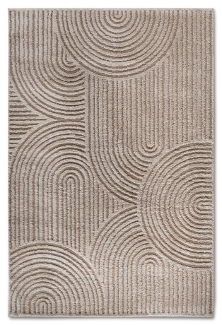 Przejdź do produktu Dywan nowoczesny 3D Elle Collection Gallery Koła beżowy 120 cm x 170 cm