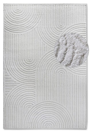 Przejdź do produktu Dywan nowoczesny 3D Elle Collection Gallery Koła kremowy 200 cm x 280 cm