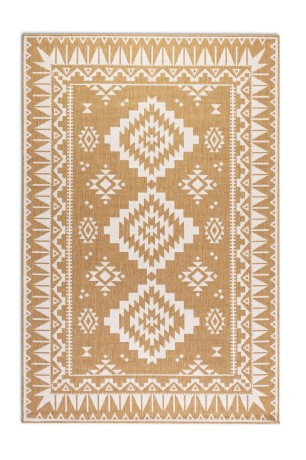 Przejdź do produktu Dywan dwustronny zewnętrzny Gemini kremowo-złoty 160 cm x 230 cm  
