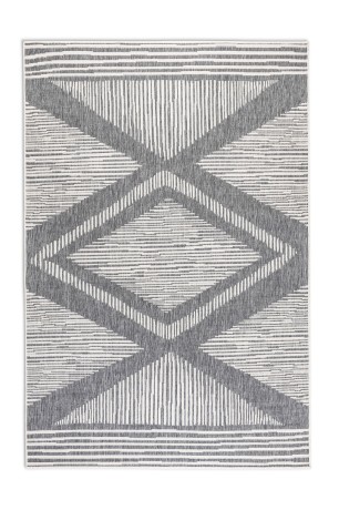 Przejdź do produktu Dywan dwustronny zewnętrzny Gemini romby szaro-kremowy 200 cm x 290 cm