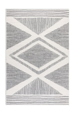 Przejdź do produktu Dywan dwustronny zewnętrzny Gemini romby szaro-kremowy 200 cm x 290 cm