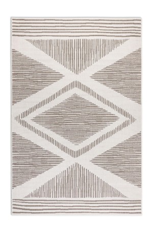 Przejdź do produktu Dywan dwustronny zewnętrzny Gemini romby brązowo-kremowy 200 cm x 290 cm  