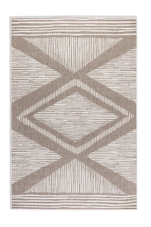 Przejdź do produktu Dywan dwustronny zewnętrzny Gemini romby brązowo-kremowy 200 cm x 290 cm  