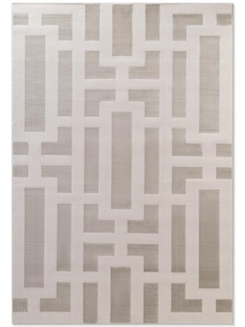 Przejdź do produktu Dywan nowoczesny Perles Geometria szaro-kremowa 120 cm x 170 cm