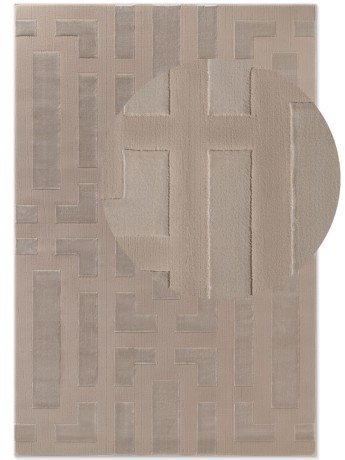 Przejdź do produktu Dywan nowoczesny Perles Geometria beżowy 120 cm x 170 cm 