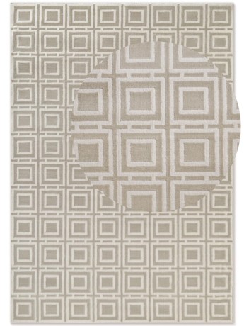 Przejdź do produktu Dywan nowoczesny Perles Romby beżowo-kremowe 120 cm x 170 cm  