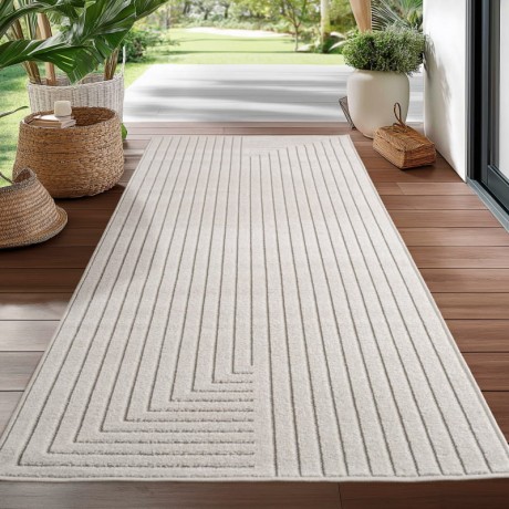Przejdź do produktu Dywan uniwersalny Nova 3D Geometria kremowy 200 cm x 290 cm