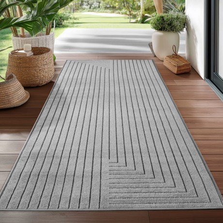Przejdź do produktu Dywan uniwersalny Nova 3D Geometria szary 200 cm x 290 cm