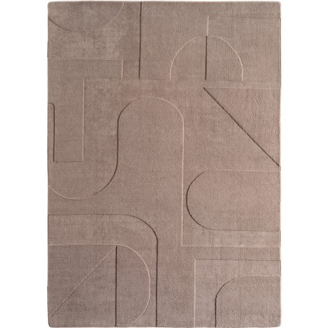 Przejdź do produktu Dywan nowoczesny 3D Pompei Geometria II beżowy 80 cm x 250 cm