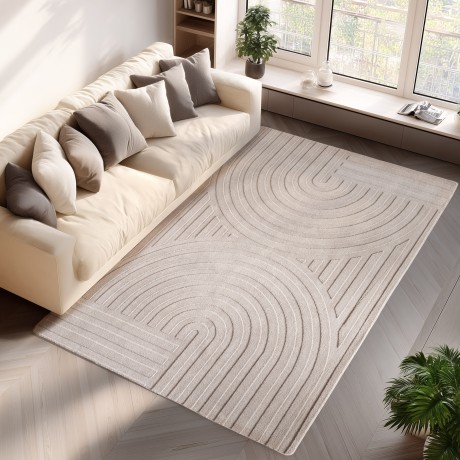 Przejdź do produktu Dywan nowoczesny 3D Pompei kremowy 240 cm x 340 cm