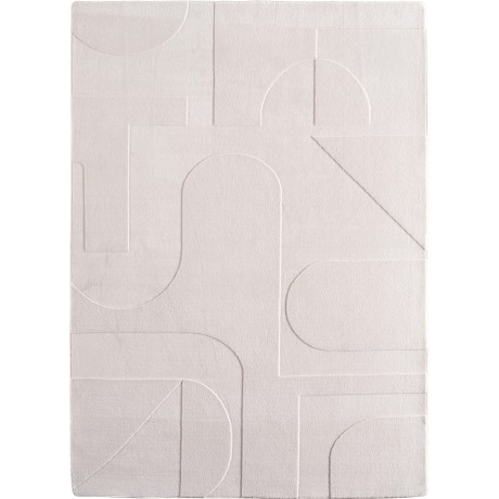 Przejdź do produktu Dywan nowoczesny 3D Pompei Geometria II kremowy 140 cm x 200 cm
