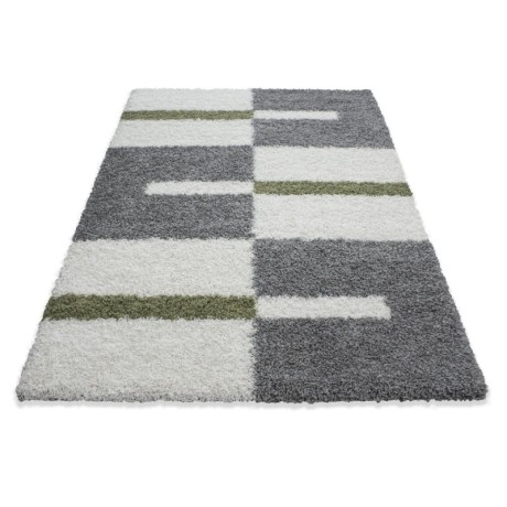 Przejdź do produktu Dywan shaggy Gala szaro-kremowo-zielony 160 cm x 230 cm