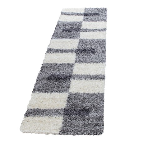 Przejdź do produktu Dywan shaggy Gala szaro-kremowy 80 cm x 250 cm 