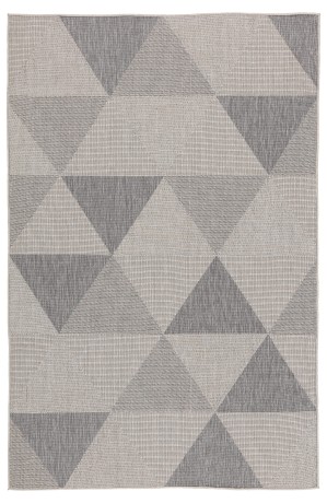 Przejdź do produktu Dywan zewnętrzny Finn Trójkąty jasny szary 160 cm x 220 cm
